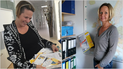 Die Universal-Etiketten werden im Büro vorgestellt.