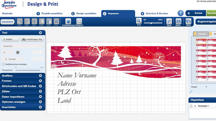 Ihr habt mit der Software von Avery Zweckform tolle Etiketten designed...