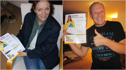 ...und die Universal-Etiketten fleißig weitergegeben.