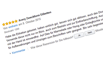trnd-Partnerin Henryhenry berichtet auf Amazon.