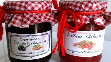 ...als individuelle Verzierung von Marmeladengläsern...