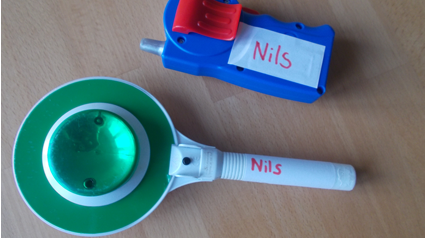 ...um Spielzeug zu beschriften...