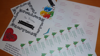 ...oder Karten für Anlässe aller Art zu gestalten: Die Universal-Etiketten eignen sich für viele verschiedene Verwendungsmöglichkeiten!