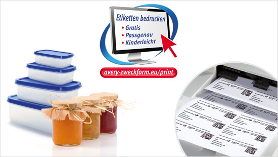 Die Etiketten lassen sich selbst designen und eignen sich auch für Selbstgemachtes, zur Organisation im Haushalt oder zum Ausdrucken von Brief- oder Paketmarken.