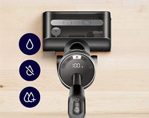 Digitales Display mit drei Reinigungsmodi