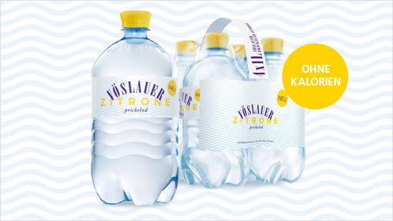 Natürliches Mineralwasser mit einem Hauch von Zitrone ergibt ohne Konservierungs- und Süßungsmittel einen gesunden Durstlöscher.