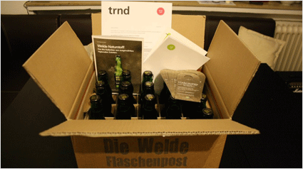 Welde Naturstoff - Die Flaschenpost ist das!
