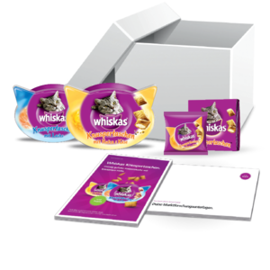 Das Whiskas Knuspertaschen Startpaket.