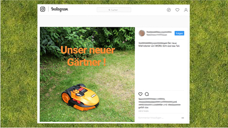 Wir teilen unsere Erfahrungen sowohl in sozialen Netzwerken wie Instagram …