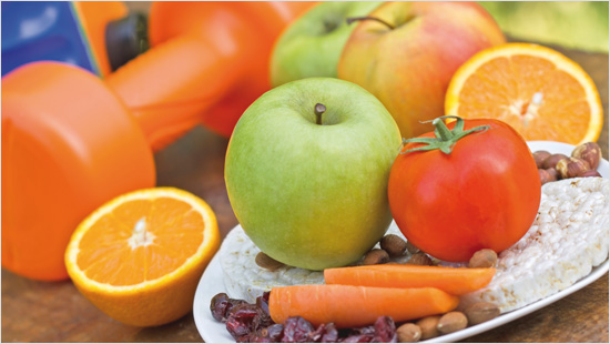 … mit kalorienreduzierter Ernährung und mehr Bewegung.