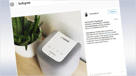Der Yamaha MusicCast WX-010 auf Instagram.