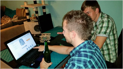 Gemeinsam mit den Freunden bestellen