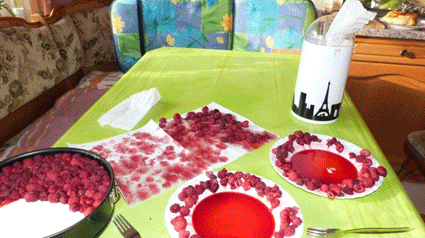 Easypull beim Kuchen backen.