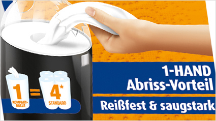 Zewa Wisch&amp;Weg Easypull Kompakt-Rolle