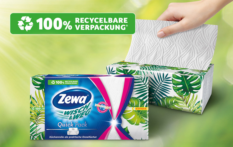 Die Verpackung ist zu 100 % recycelbar