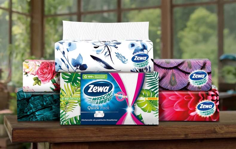 Bewährte Zewa W&W Qualität im neuartigen Format