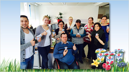 trnd-Partner probieren Zott Jogolé 1,2% Fett.