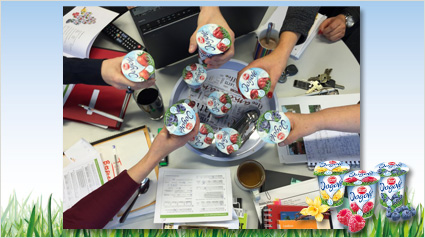 trnd-Partner probieren Zott Jogolé 1,2% Fett.