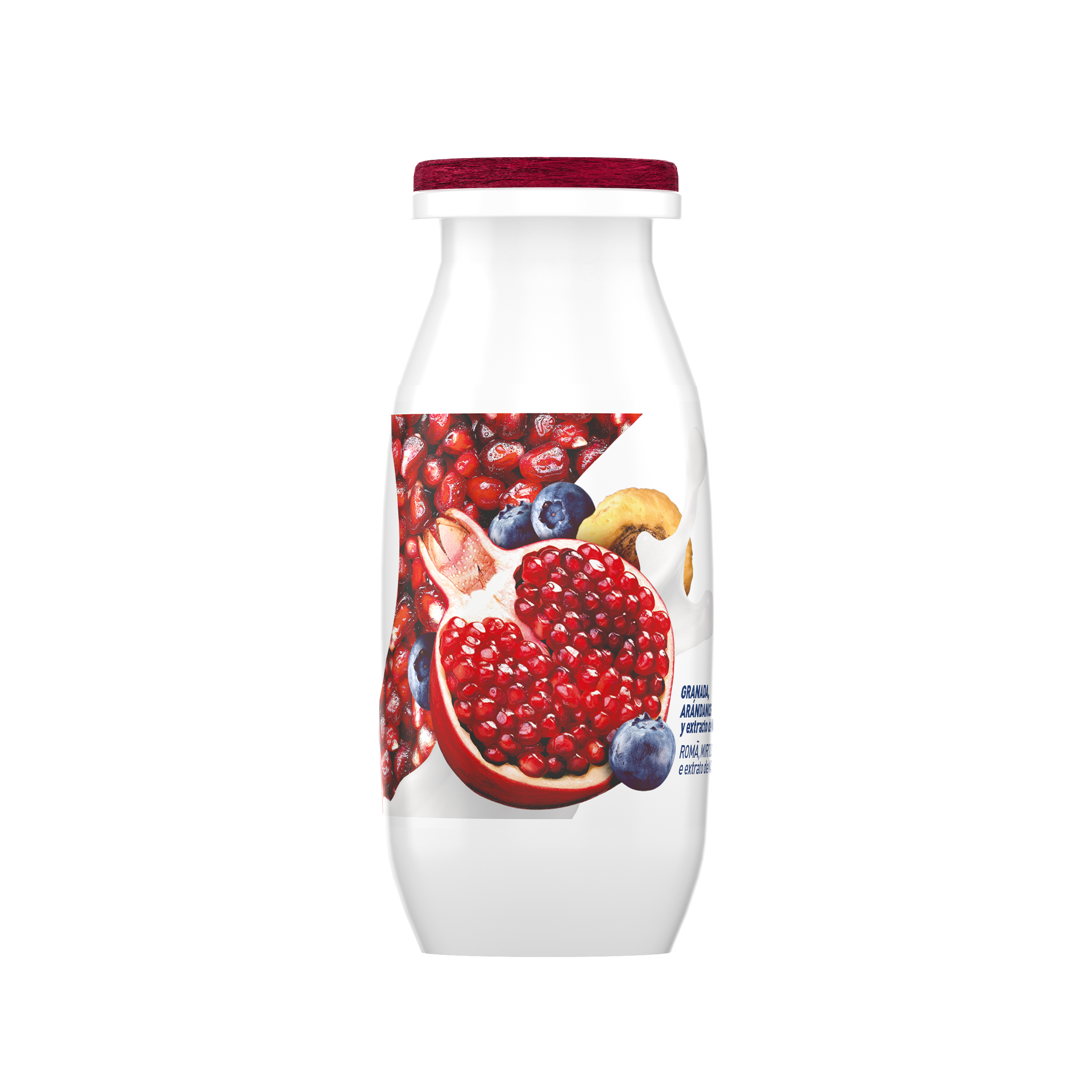 granada, arándanos y extracto de maca