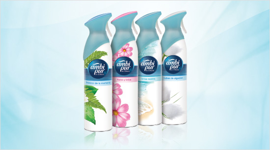 Con Ambi Pur Spray, podremos ambientar estancias concretas en momentos específicos…  