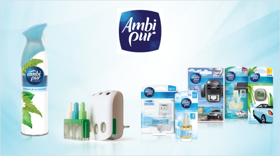 Con los productos de la gama Ambi Pur podremos disfrutar de aromas agradables en cualquier momento y lugar, incluso en el coche. 