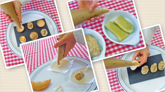 Las mangas nos ayudarán a crear decenas de recetas en frío o en caliente: volovanes, canelones, hortalizas rellenas, empanadillas, croquetas, risottos…