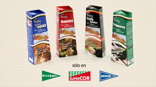 Encontraremos las mangas para rellenos Arotz en la sección de frutería refrigerada de El Corte Inglés, Supercor e Hipercor.