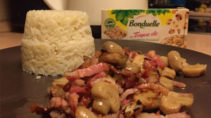 Arroz y champiñones