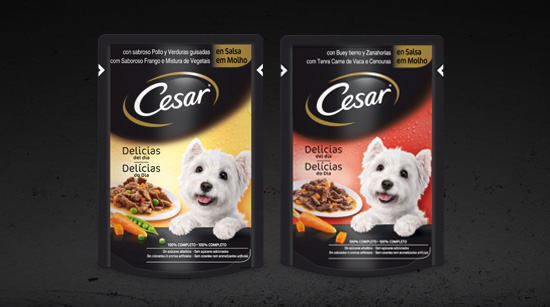 Cesar ha creado las primeras bolsitas con alimentación húmeda, un cómodo y novedoso formato monodosis…