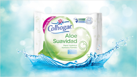 … y Colhogar Aloe Suavidad, enriquecido con extractos naturales de aloe vera para lograr una sensación de higiene con toda su suavidad.