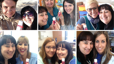 La trndiana Noeliagh pasándolo bien junto a sus amigos y al Colutorio Lacer