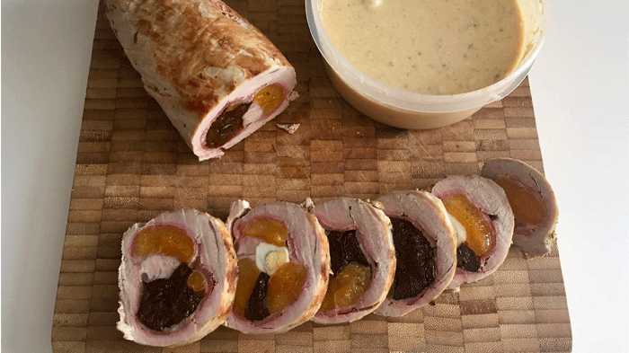 Solomillos de cerdo rellenos