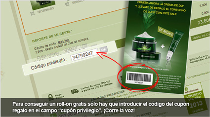 Cómo conseguir un roll-on gratis.