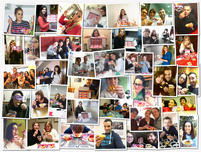 Imágenes de los participantes compartiendo Dhul Sin Lactosa.