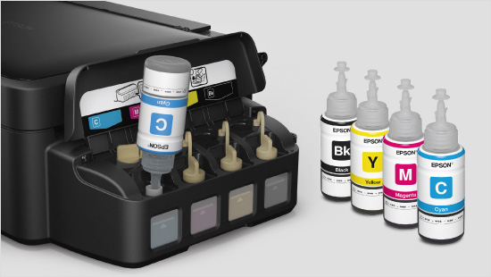 …con tanques de tinta recargables que cuentan con tinta suficiente para imprimir durante 2 años.