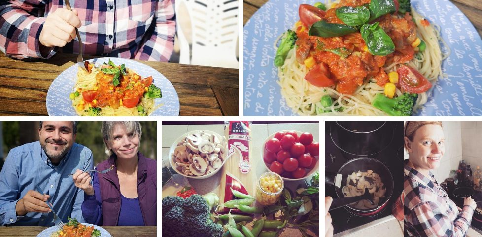 El evento de Jeanette con amigos y PastaFINA.