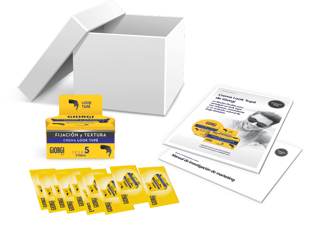 El pack de bienvenida para la Crema Look Tupé de Giorgi