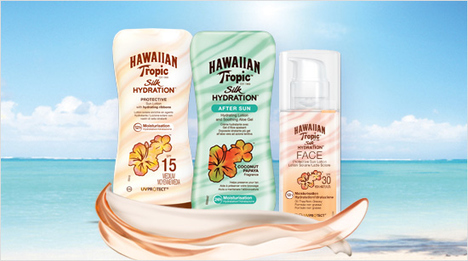 ... Hawaiian Tropic ha lanzado Silk Hydration, la primera línea solar son cintas de seda hidratantes...