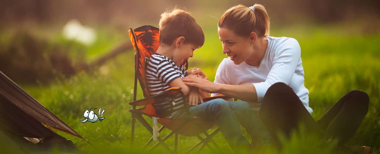 … en el camping, ….