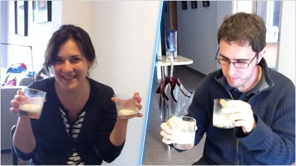 Cata de leche a ciegas