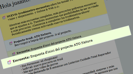 A punt per contestar l'enquesta d'inici?