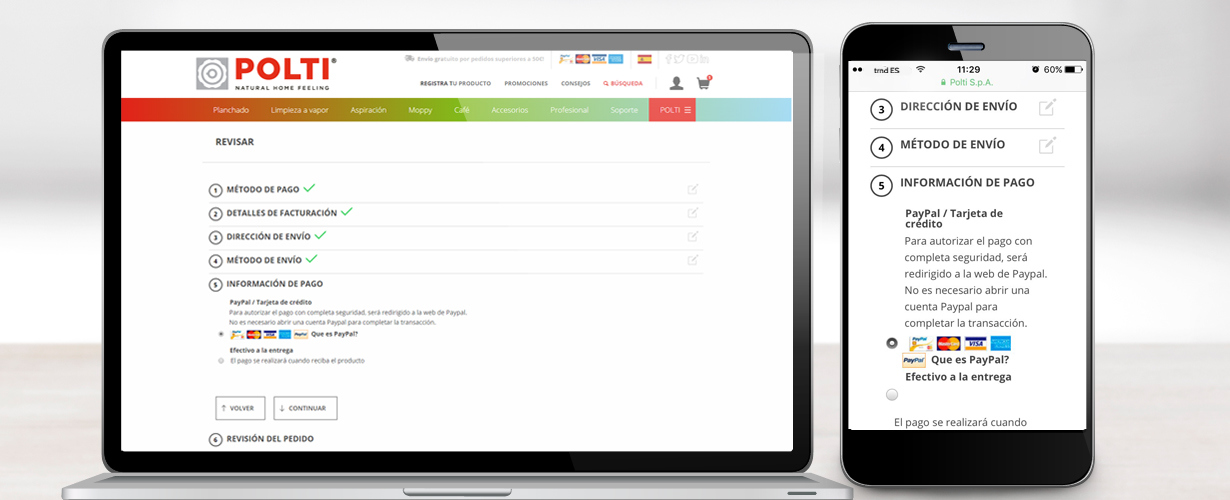 Y el método de pago que prefiramos.