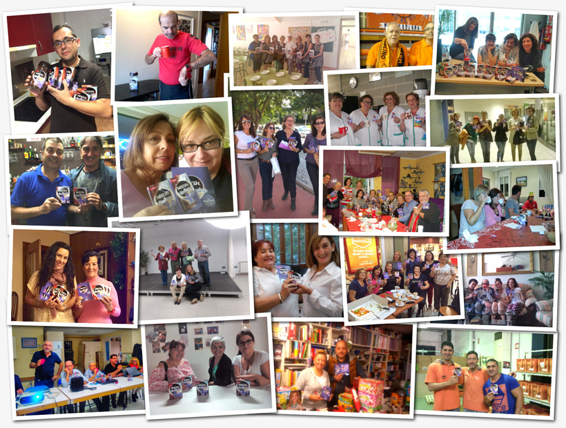 Los participantes y su entorno degustando NESCAFÉ Vitalissimo