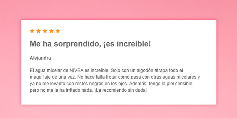 Reseña nivea.es