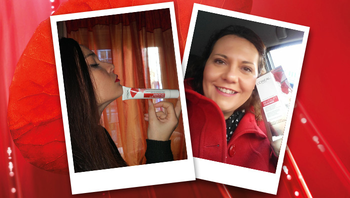 Las trndianas soras y Rociogonlo disfrutando de la experiencia con Revitalift Cicacrem.