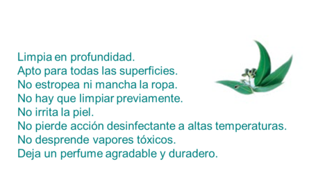 … Sanytol desinfecta al mismo nivel que la lejía, pero sin los inconvenientes de ésta.