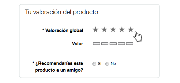 Valorar el producto