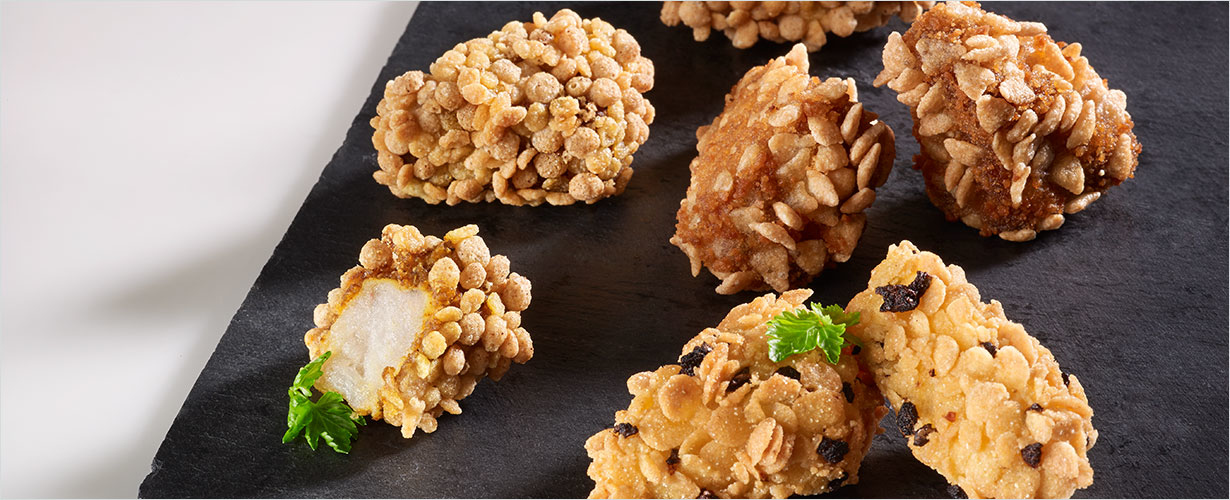 Los Bocados crujientes de merluza, con sabores que provienen de Japón, Marruecos y México…