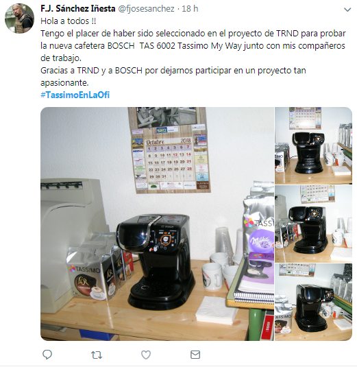 Tassimo llega a nuestras oficinas...