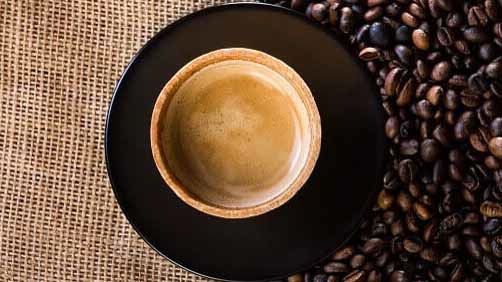 Taza de café comestible